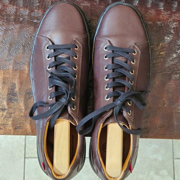Marc Joseph Men's 'Akron St' Leather Dress Sneakers, Brown, Sz 12 (with box) - Picture 6 of 16